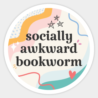 socially awkward bookworm Sticker